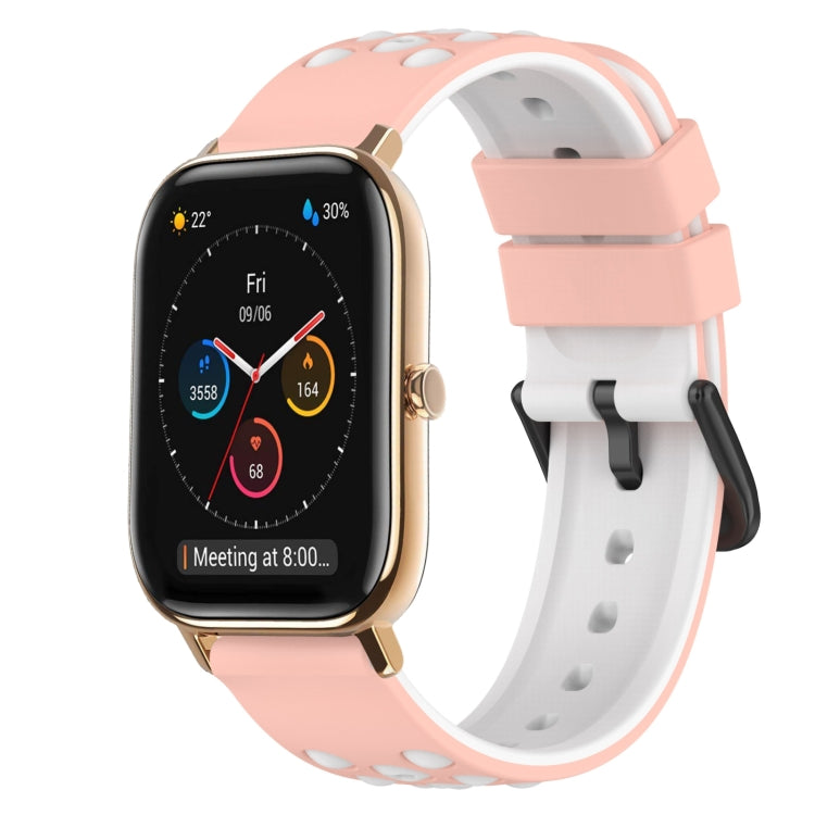 For Amazfit GTS 20mm Two-Color Silicone Watch Band