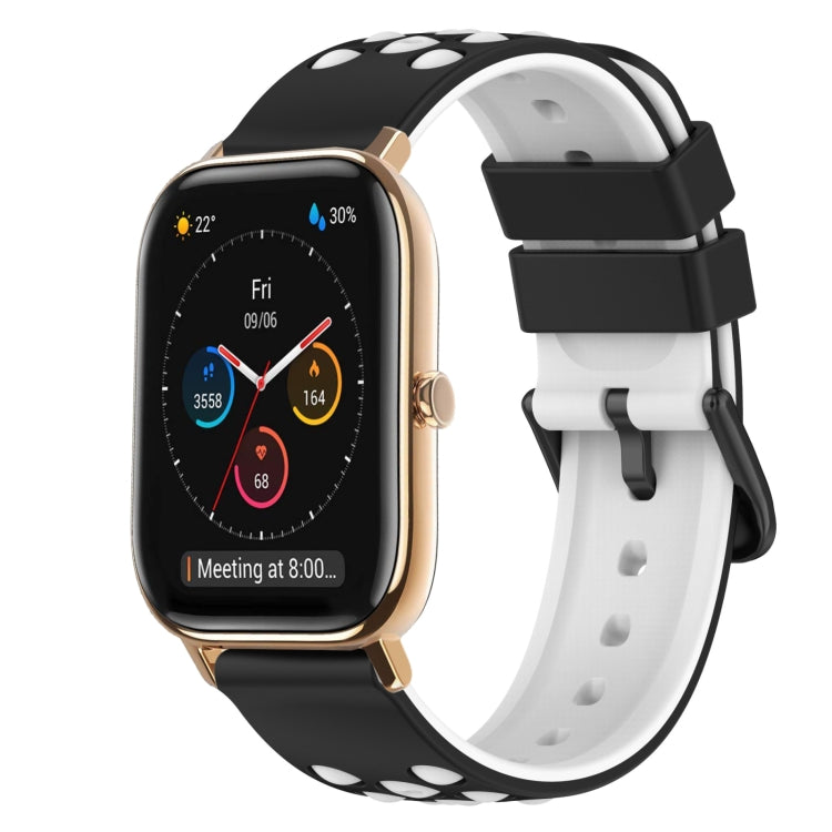 For Amazfit GTS 20mm Two-Color Silicone Watch Band