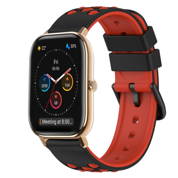 For Amazfit GTS 20mm Two-Color Silicone Watch Band