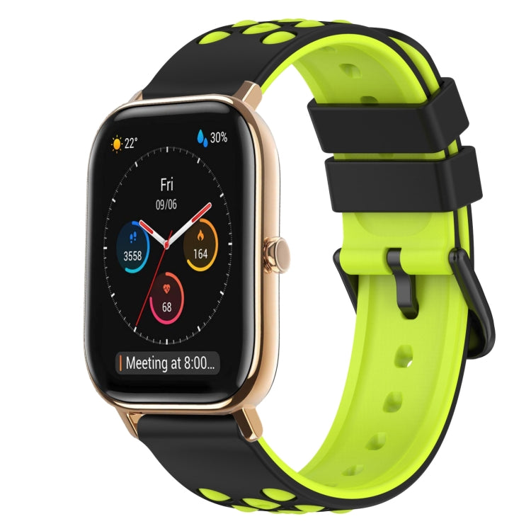 For Amazfit GTS 20mm Two-Color Silicone Watch Band