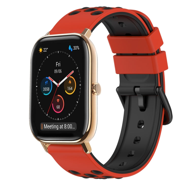 For Amazfit GTS 20mm Two-Color Silicone Watch Band