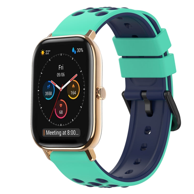 For Amazfit GTS 20mm Two-Color Silicone Watch Band