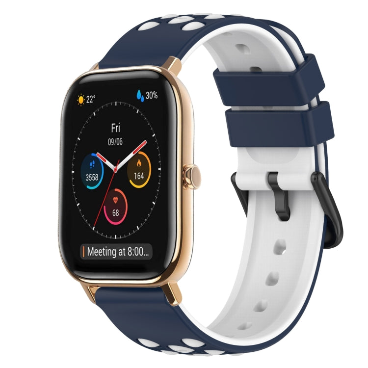 For Amazfit GTS 20mm Two-Color Silicone Watch Band