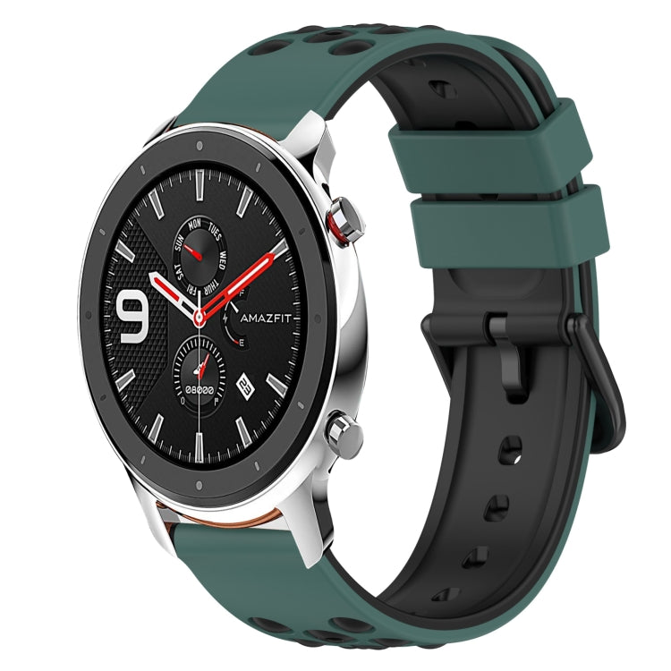 For Amazfit GTR 42mm 20mm Two-Color Silicone Watch Band