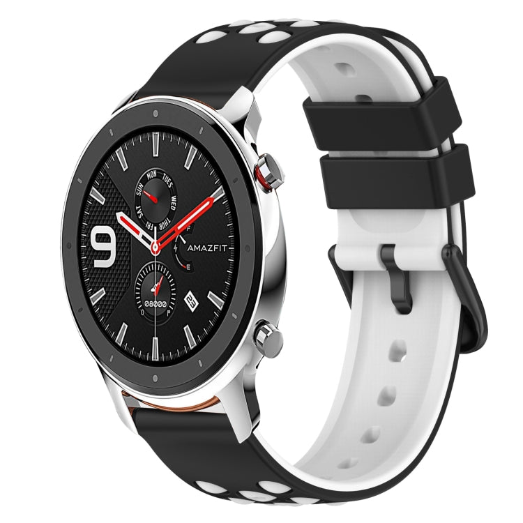 For Amazfit GTR 42mm 20mm Two-Color Silicone Watch Band