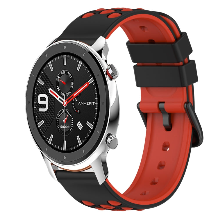 For Amazfit GTR 42mm 20mm Two-Color Silicone Watch Band
