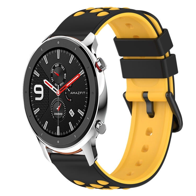 For Amazfit GTR 42mm 20mm Two-Color Silicone Watch Band