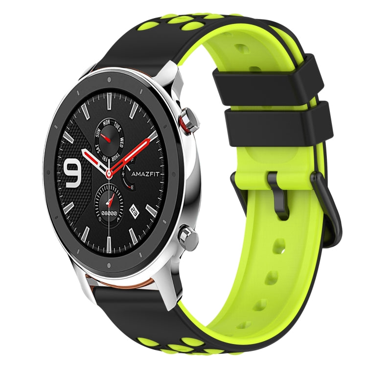 For Amazfit GTR 42mm 20mm Two-Color Silicone Watch Band