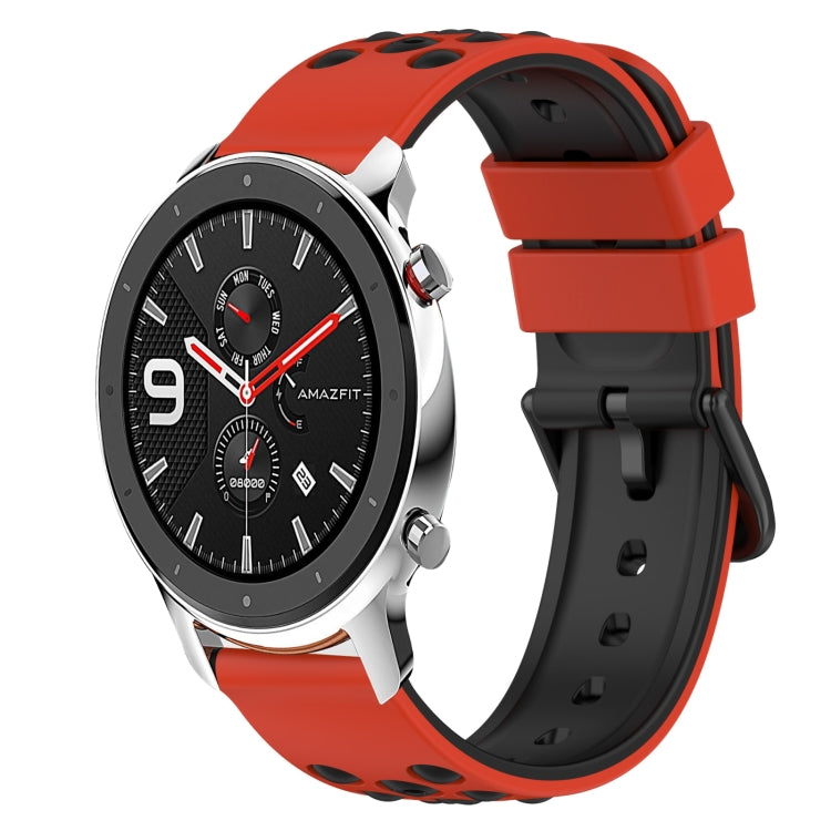 For Amazfit GTR 42mm 20mm Two-Color Silicone Watch Band