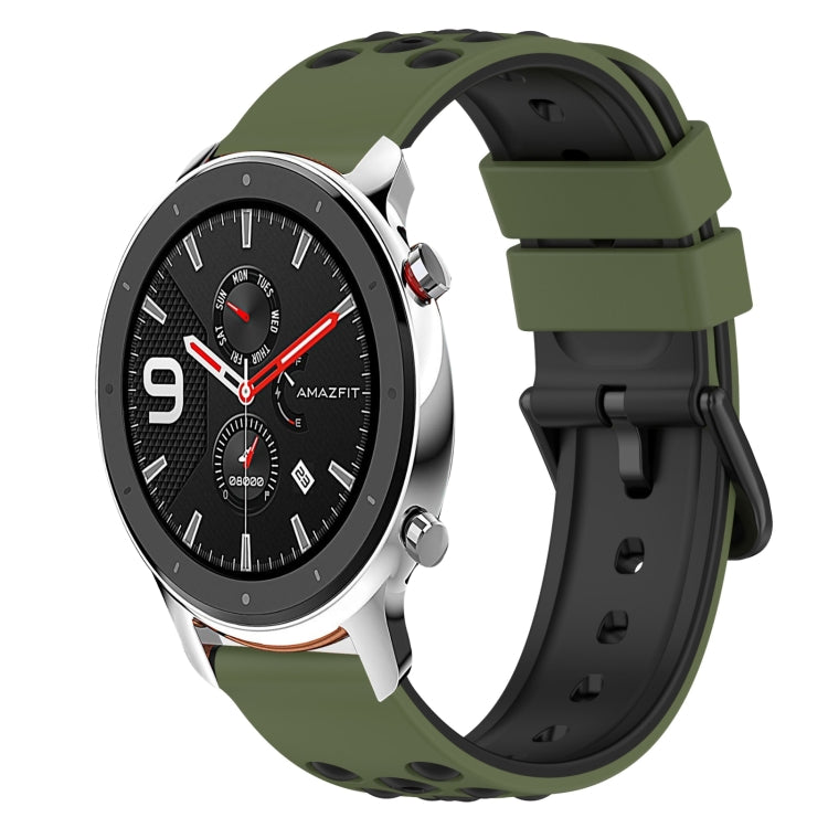 For Amazfit GTR 42mm 20mm Two-Color Silicone Watch Band