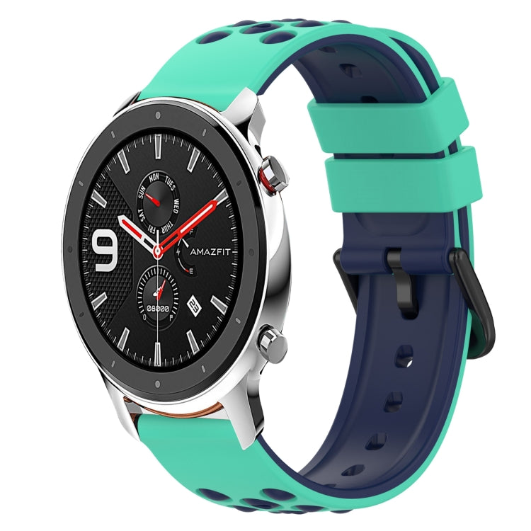 For Amazfit GTR 42mm 20mm Two-Color Silicone Watch Band