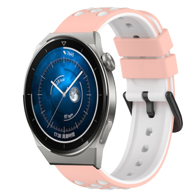 For Huawei Watch GT3 Pro 43mm 20mm Two-Color Silicone Watch Band