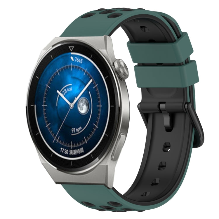 For Huawei Watch GT3 Pro 43mm 20mm Two-Color Silicone Watch Band