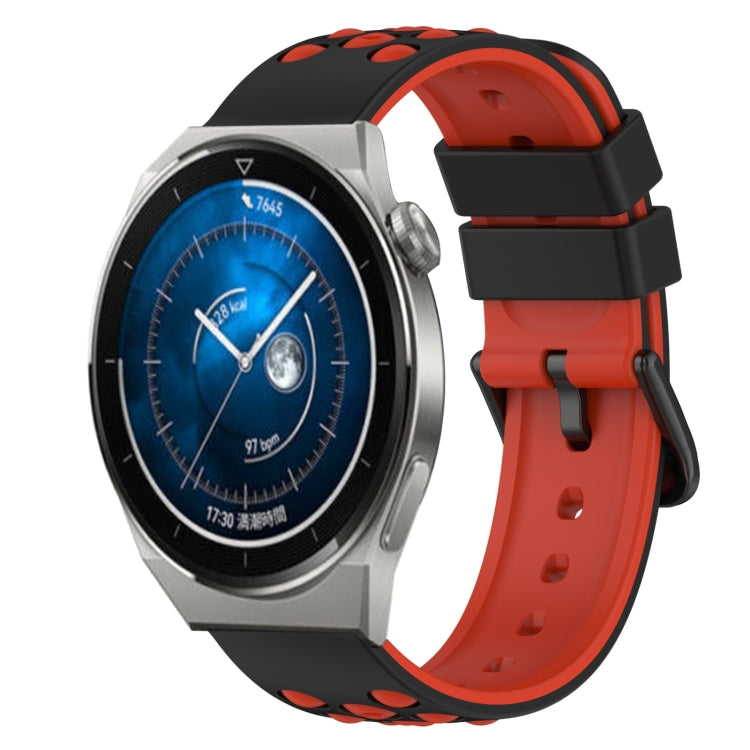For Huawei Watch GT3 Pro 43mm 20mm Two-Color Silicone Watch Band