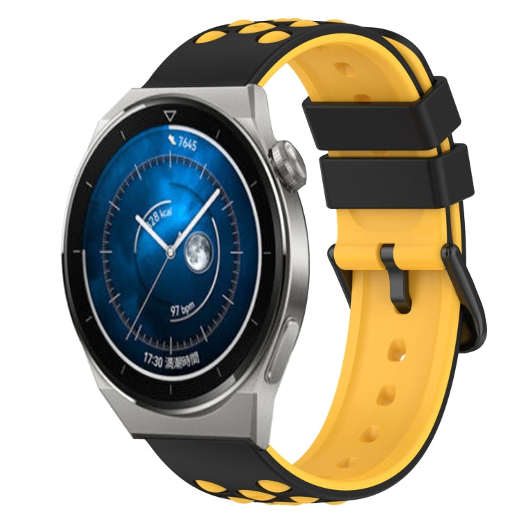 For Huawei Watch GT3 Pro 43mm 20mm Two-Color Silicone Watch Band