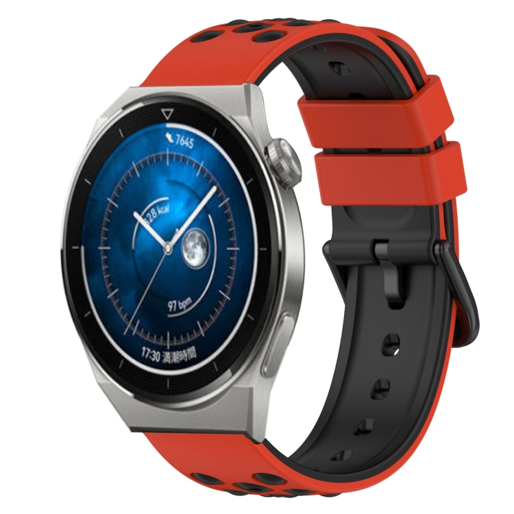 For Huawei Watch GT3 Pro 43mm 20mm Two-Color Silicone Watch Band