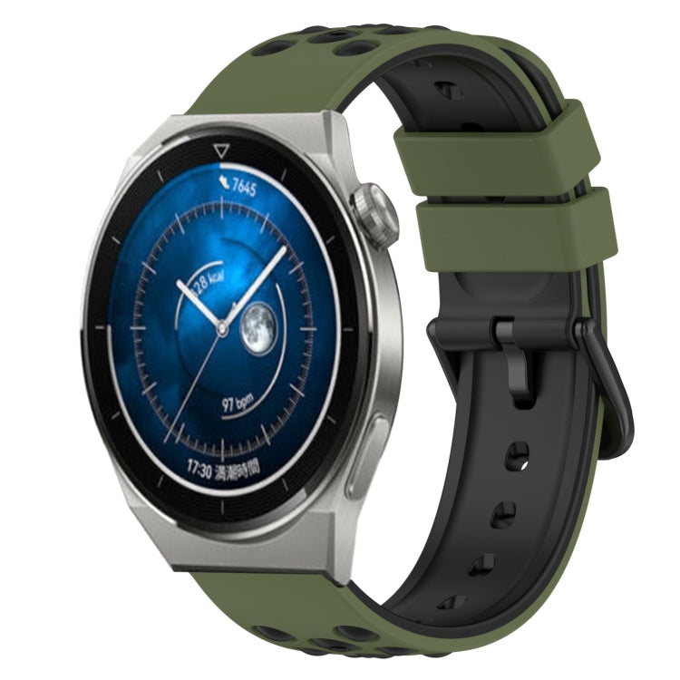 For Huawei Watch GT3 Pro 43mm 20mm Two-Color Silicone Watch Band