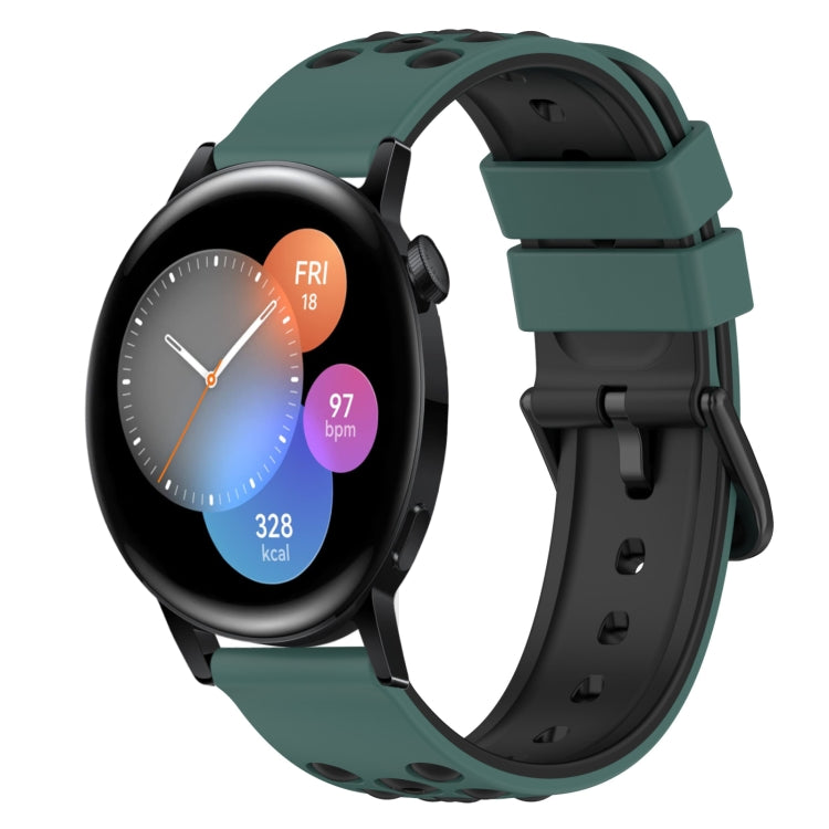For Huawei Watch GT3 42mm 20mm Two-Color Silicone Watch Band