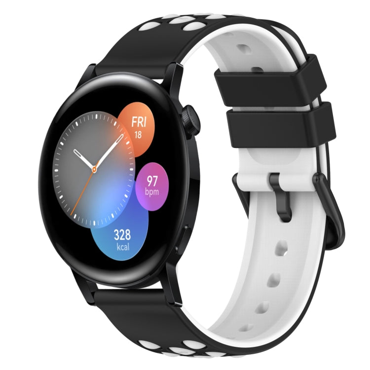 For Huawei Watch GT3 42mm 20mm Two-Color Silicone Watch Band