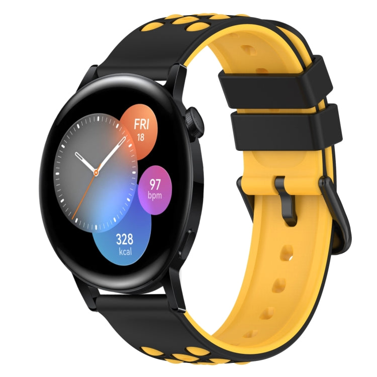For Huawei Watch GT3 42mm 20mm Two-Color Silicone Watch Band