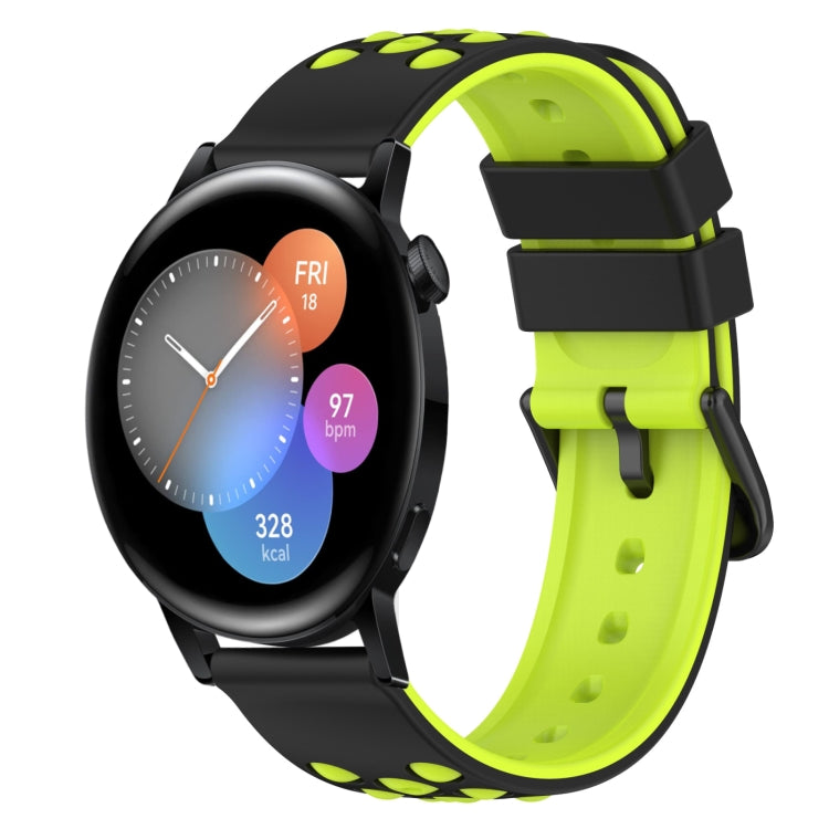For Huawei Watch GT3 42mm 20mm Two-Color Silicone Watch Band