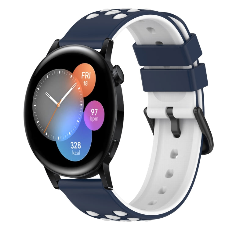 For Huawei Watch GT3 42mm 20mm Two-Color Silicone Watch Band