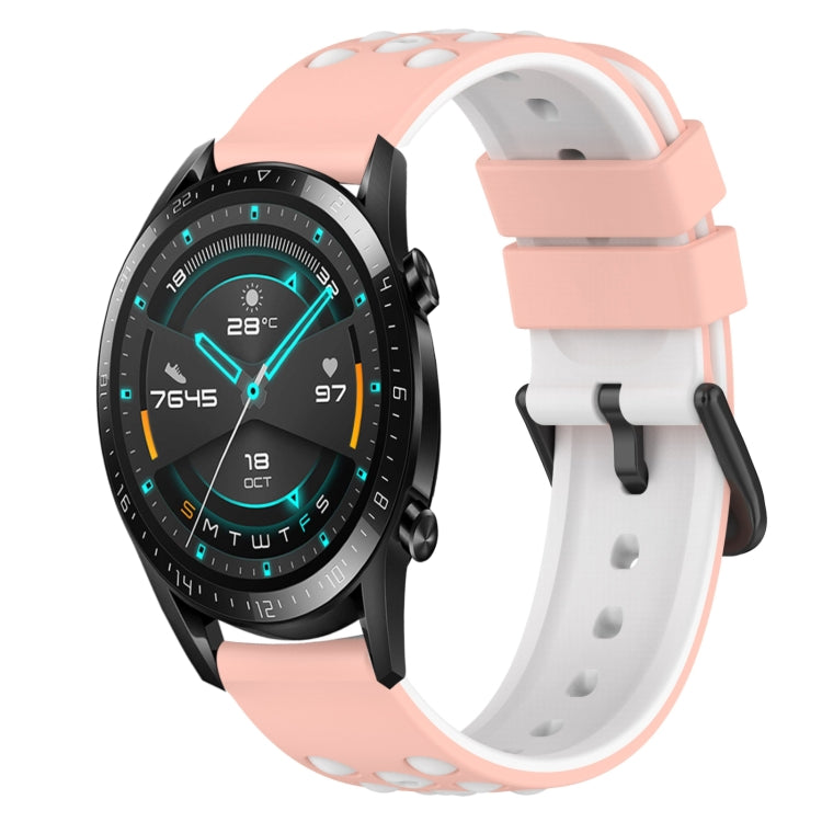 For Huawei Watch GT2 42mm 20mm Two-Color Silicone Watch Band