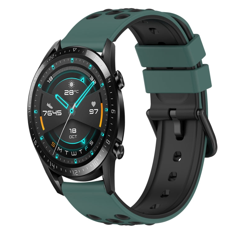 For Huawei Watch GT2 42mm 20mm Two-Color Silicone Watch Band