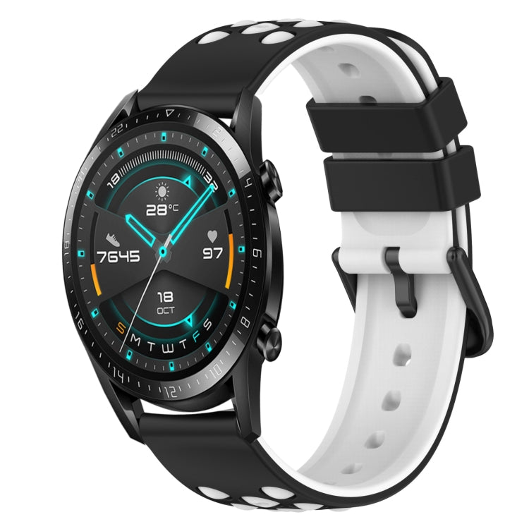 For Huawei Watch GT2 42mm 20mm Two-Color Silicone Watch Band