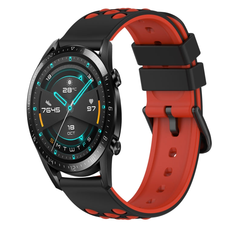 For Huawei Watch GT2 42mm 20mm Two-Color Silicone Watch Band