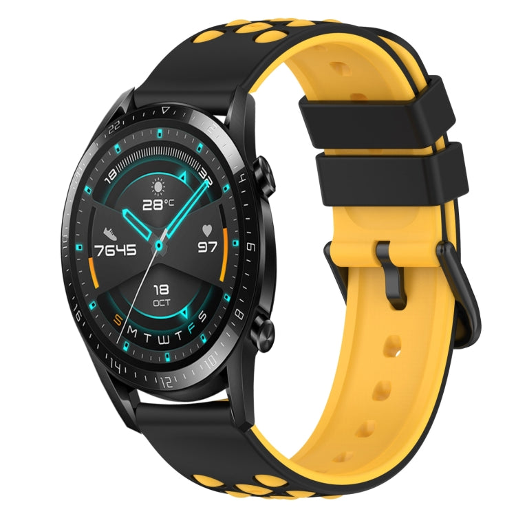For Huawei Watch GT2 42mm 20mm Two-Color Silicone Watch Band