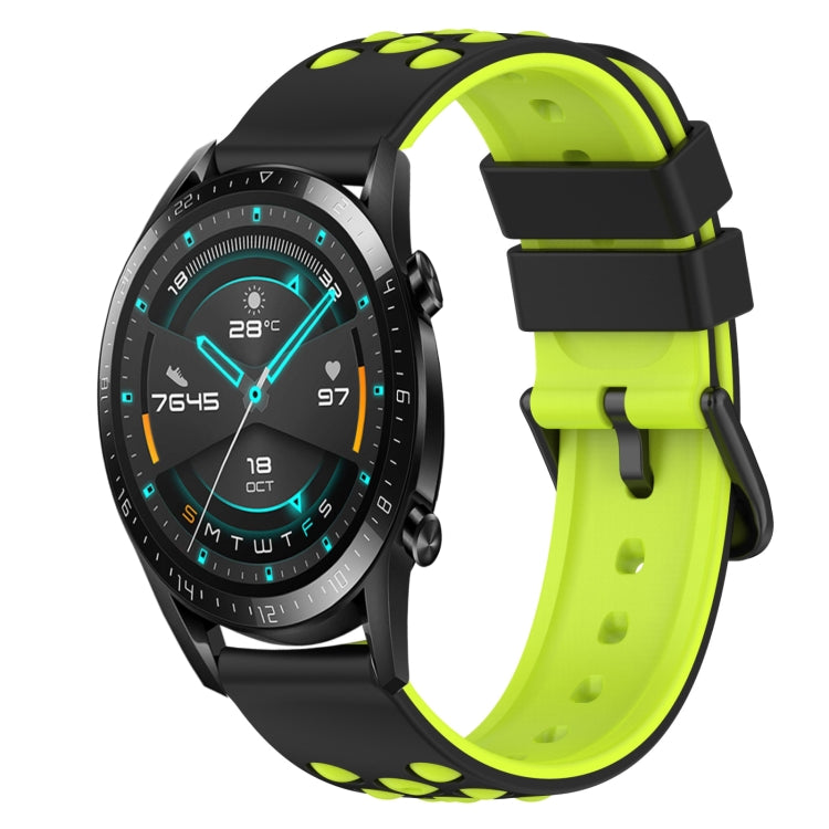 For Huawei Watch GT2 42mm 20mm Two-Color Silicone Watch Band
