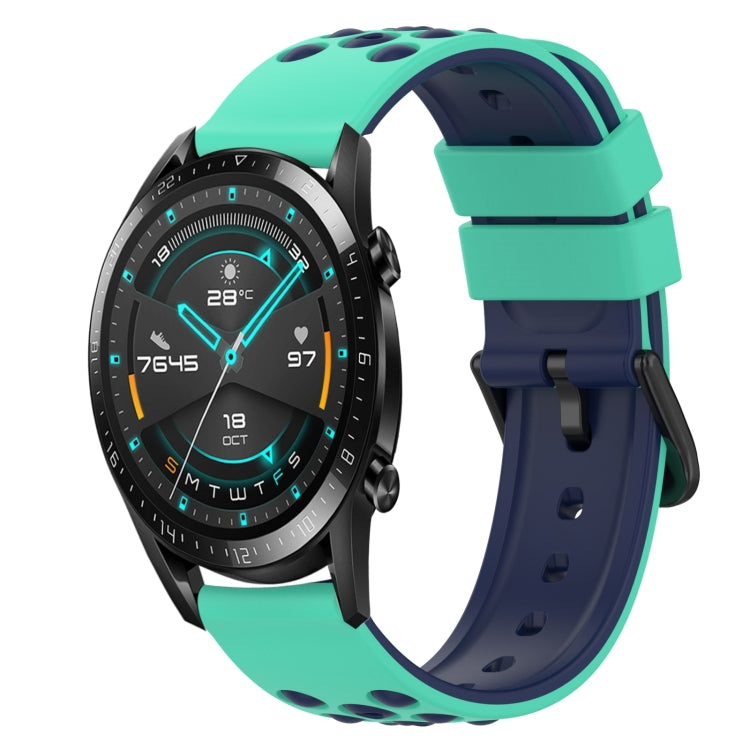 For Huawei Watch GT2 42mm 20mm Two-Color Silicone Watch Band