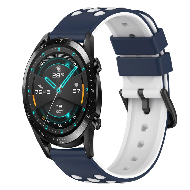 For Huawei Watch GT2 42mm 20mm Two-Color Silicone Watch Band