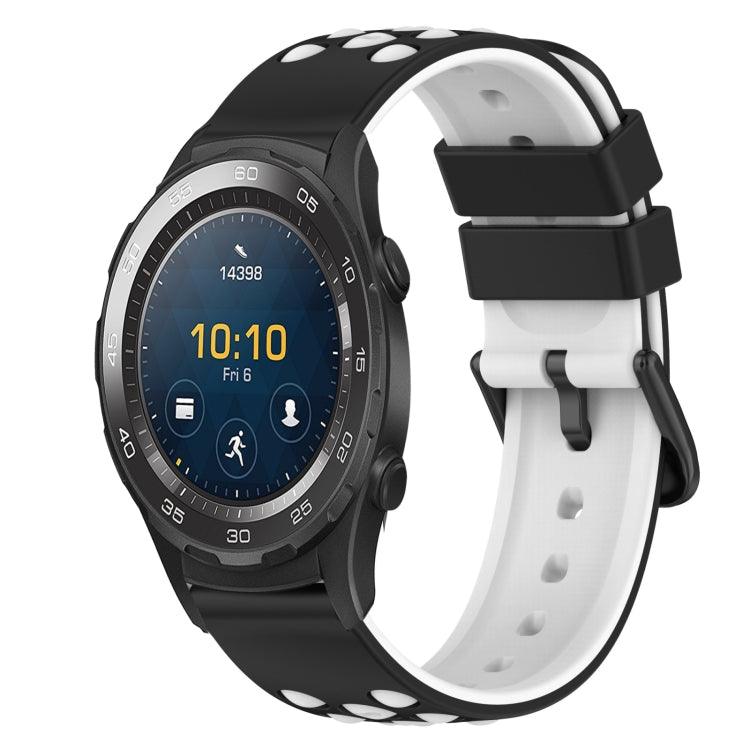 For Huawei Watch 2 20mm Two-Color Silicone Watch Band
