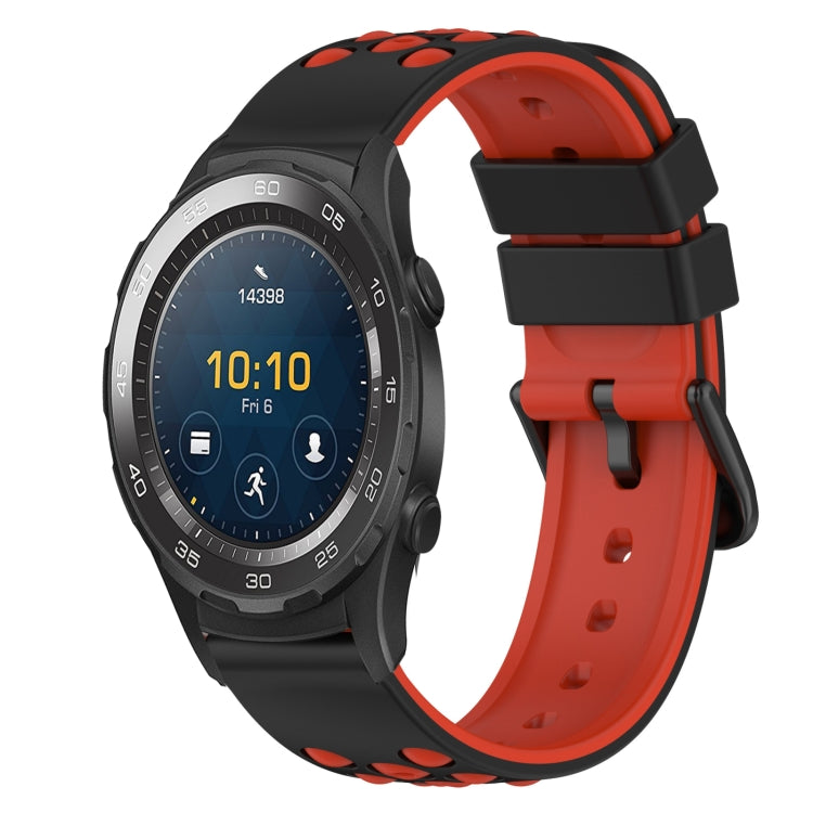 For Huawei Watch 2 20mm Two-Color Silicone Watch Band