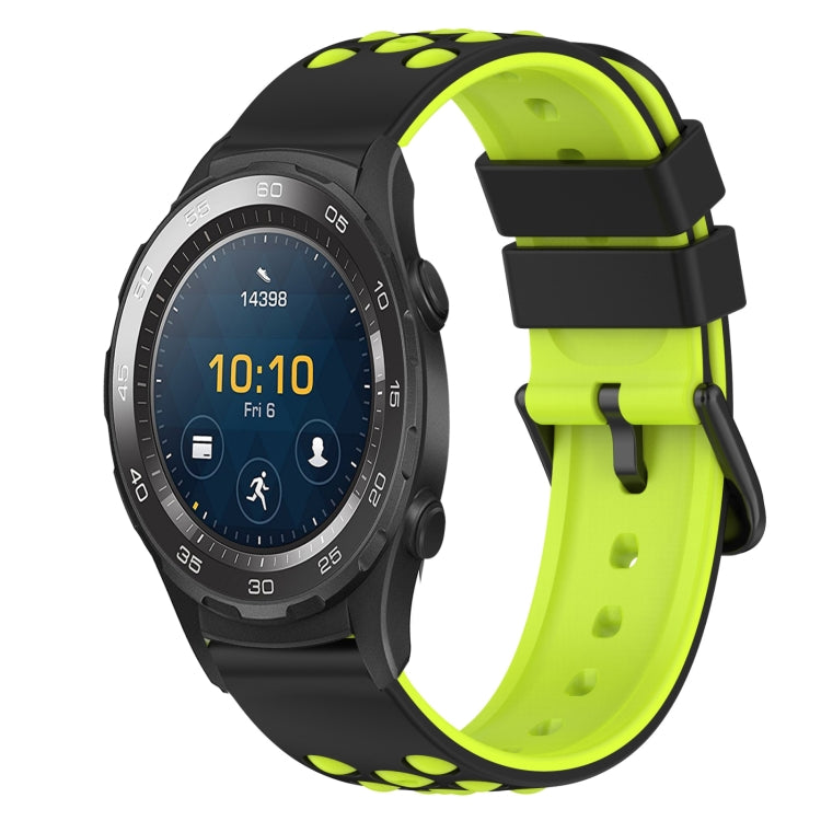 For Huawei Watch 2 20mm Two-Color Silicone Watch Band