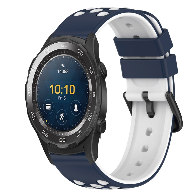 For Huawei Watch 2 20mm Two-Color Silicone Watch Band