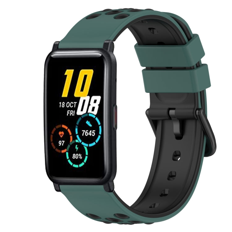 For Honor Watch ES 20mm Two-Color Silicone Watch Band