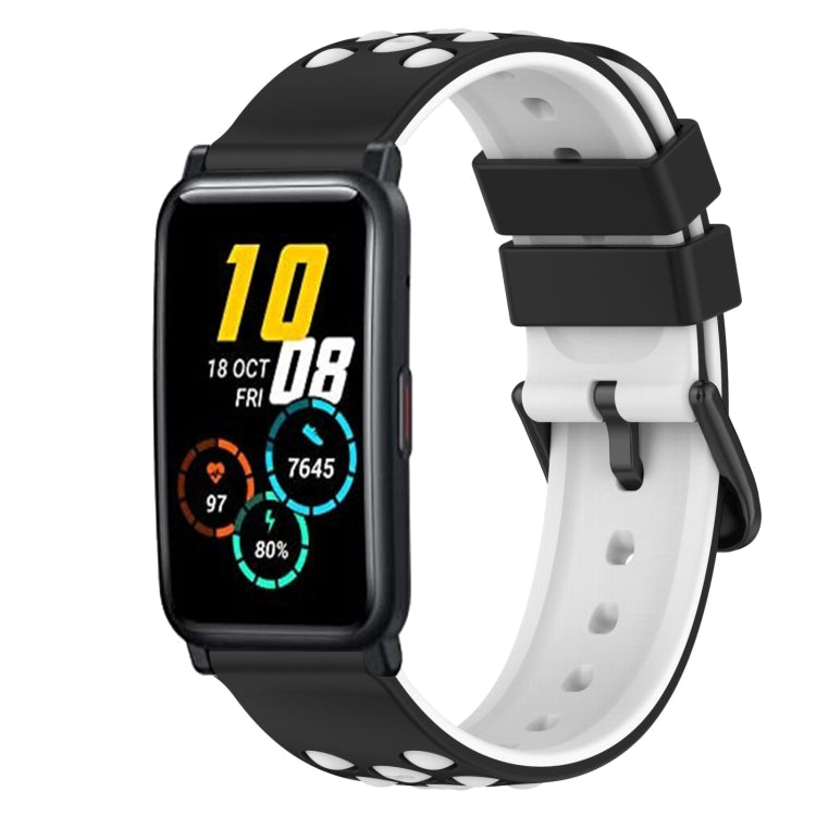 For Honor Watch ES 20mm Two-Color Silicone Watch Band