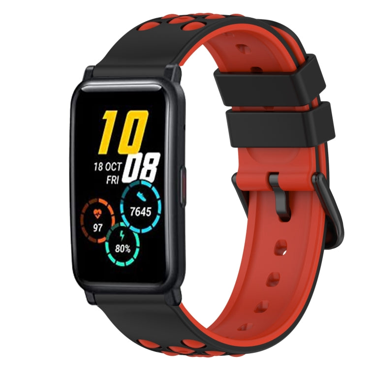 For Honor Watch ES 20mm Two-Color Silicone Watch Band