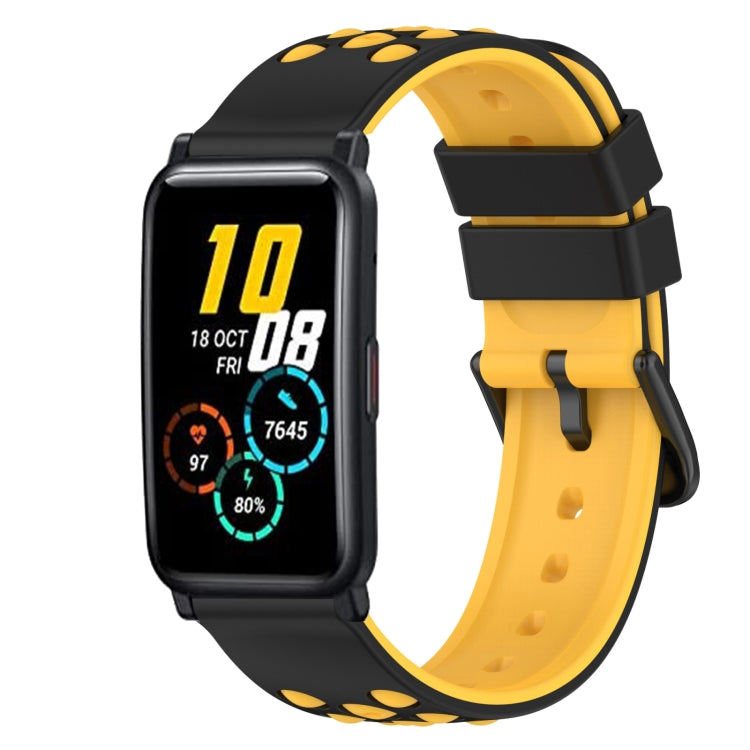For Honor Watch ES 20mm Two-Color Silicone Watch Band
