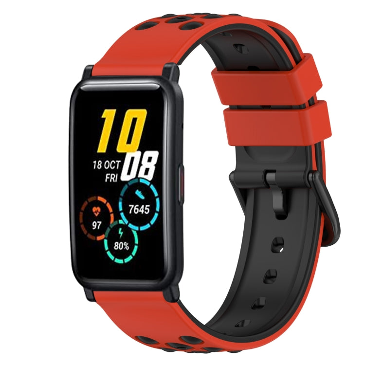 For Honor Watch ES 20mm Two-Color Silicone Watch Band