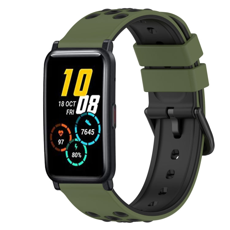For Honor Watch ES 20mm Two-Color Silicone Watch Band