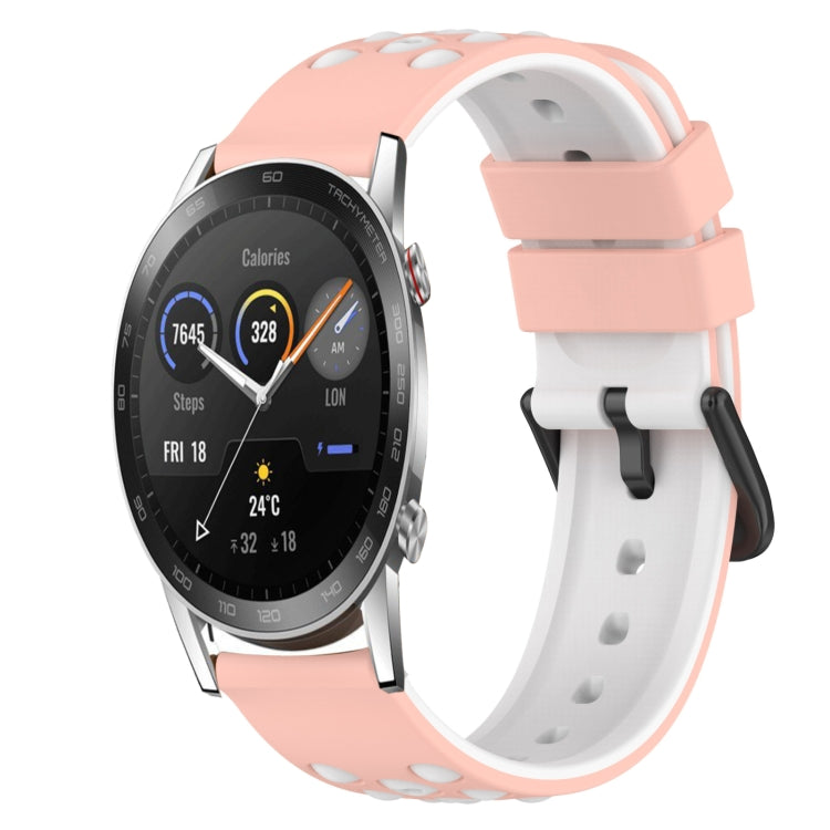 For Honor MagicWatch2 42mm 20mm Two-Color Silicone Watch Band