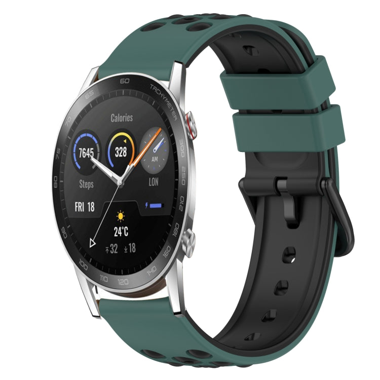 For Honor MagicWatch2 42mm 20mm Two-Color Silicone Watch Band