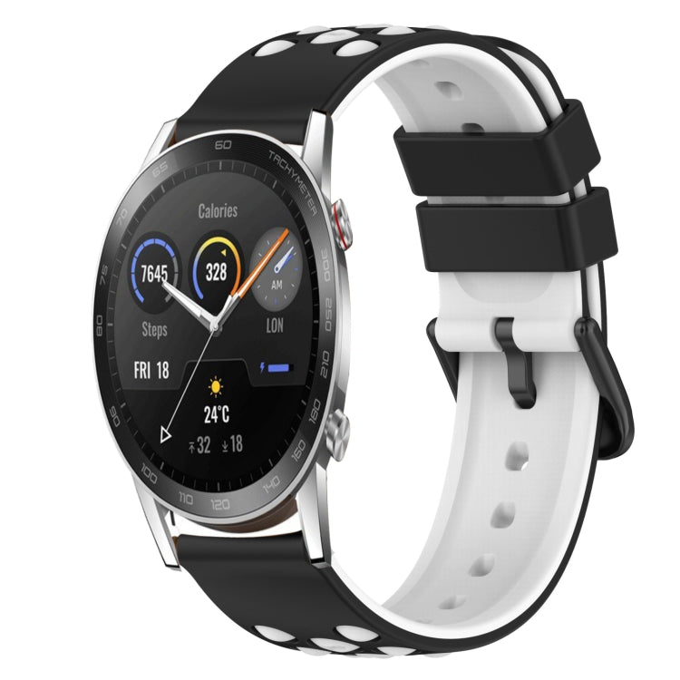 For Honor MagicWatch2 42mm 20mm Two-Color Silicone Watch Band