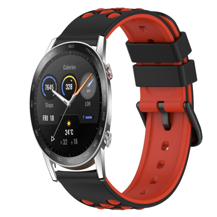 For Honor MagicWatch2 42mm 20mm Two-Color Silicone Watch Band