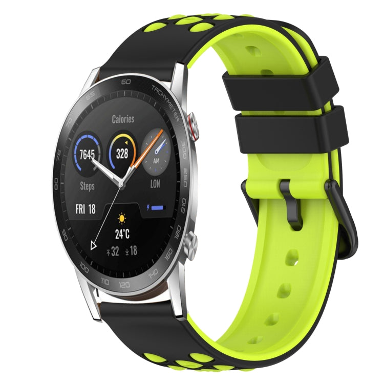 For Honor MagicWatch2 42mm 20mm Two-Color Silicone Watch Band