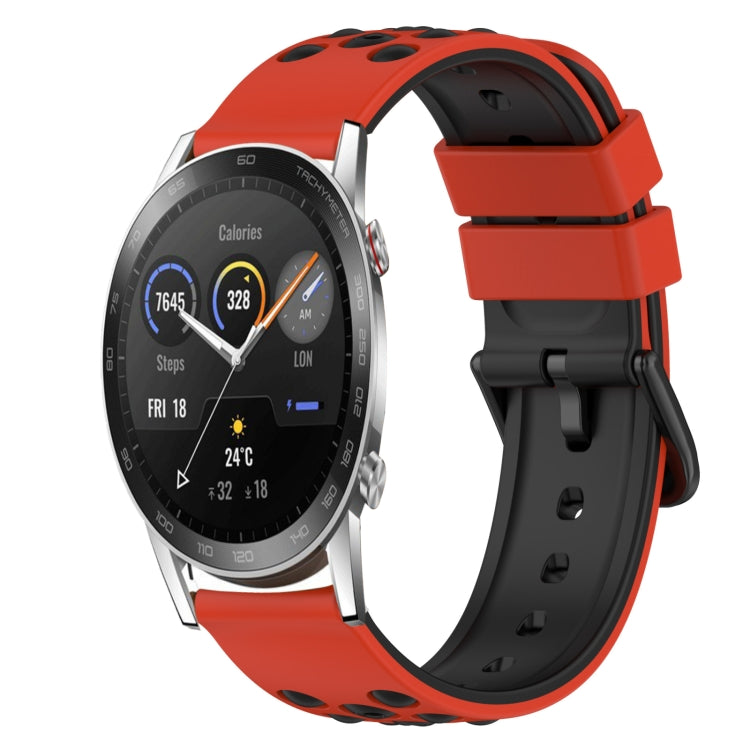 For Honor MagicWatch2 42mm 20mm Two-Color Silicone Watch Band